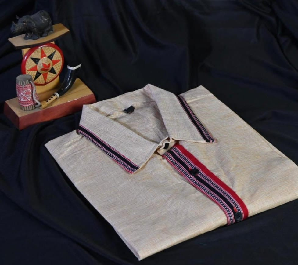 MEN’S SHIRT WITH TRADITIONAL MOTIF OF ASSAM